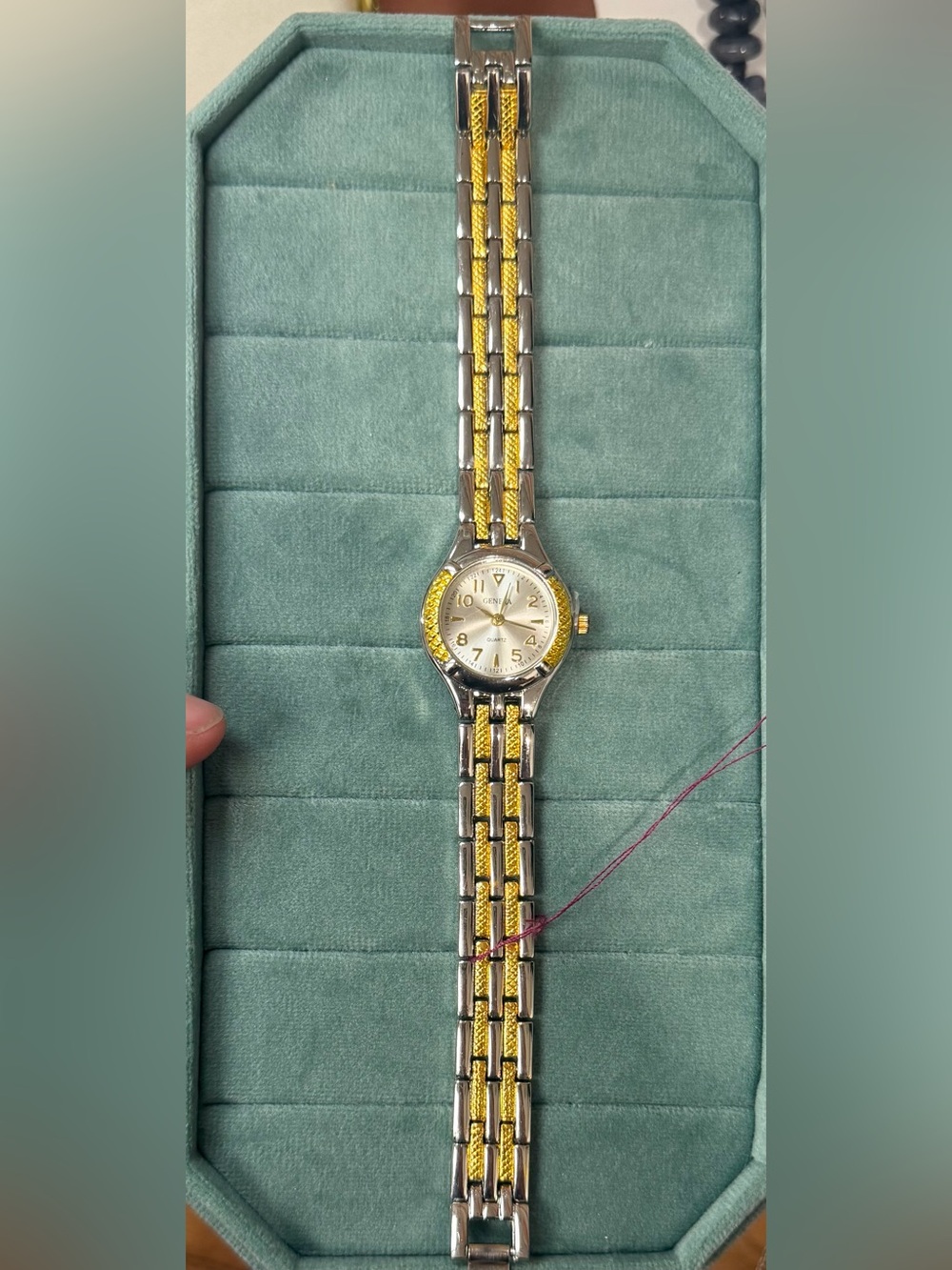Geneva Silver and Gold Two-Tone Women's Quartz Watch